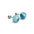 Blue Line Agate | .925 Sterling Silver | Gemstone Stud Earrings